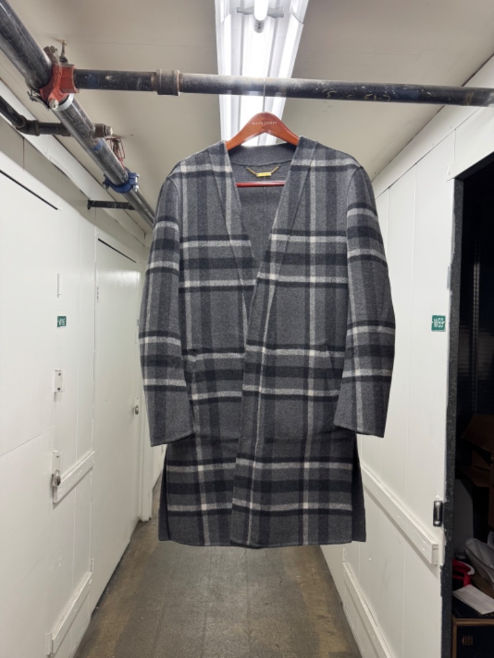 KITH Wool Blend Reversible Check Plaid Shawl AW19 Coat